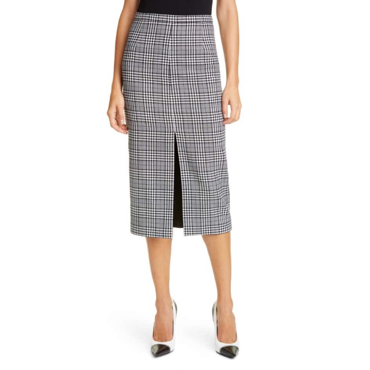 New Michael Kors Collection Slit Wool Skirt